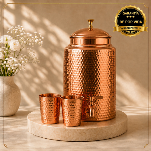 Dispensador de Agua de Cobre Macizo Puro 99,9% Cobreva