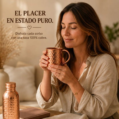 Taza de Cobre Martillado Cobreva