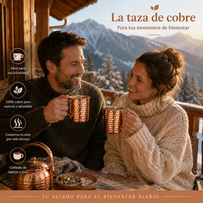 Taza de Cobre Martillado Cobreva