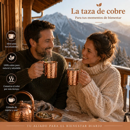 Taza de Cobre Martillado Cobreva