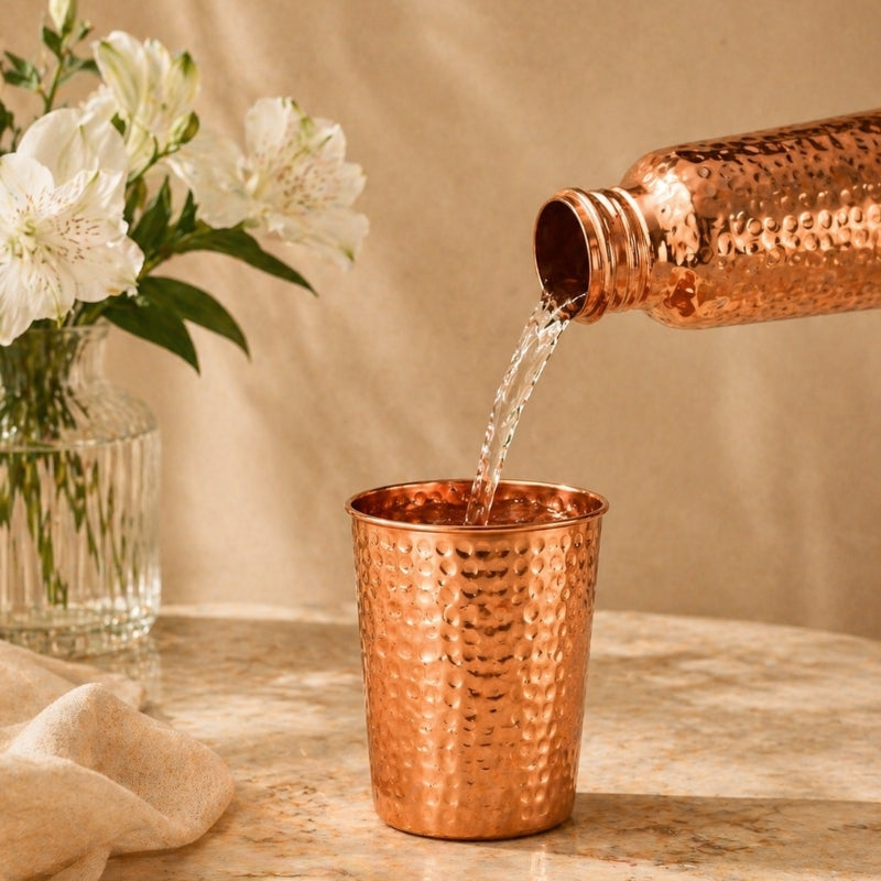 Vaso de Cobre Martillado Cobreva