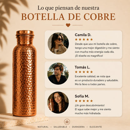 Botella de Cobre – Cobreva | Agua Purificada Naturalmente, Sin Plástico
