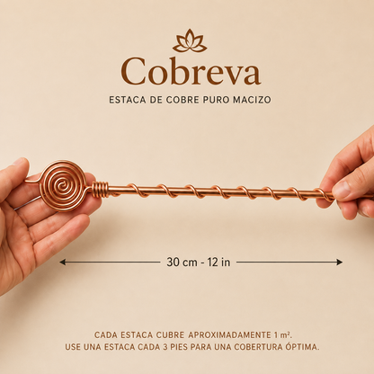 Antena de Electrocultivo Cobre Puro Cobreva