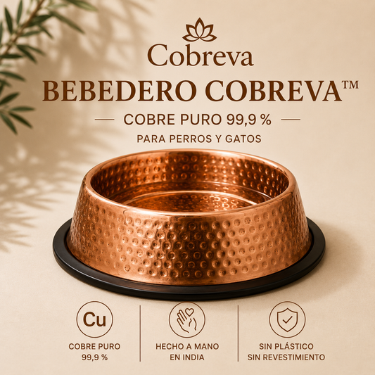 Bebedero Cobreva Natura de cobre puro