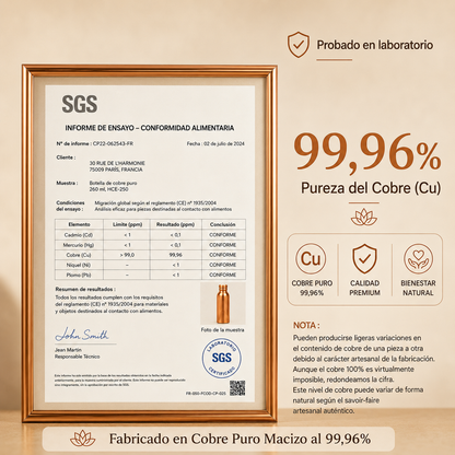 Vaso Diamond de Cobre Puro Macizo 99,9% Cobreva