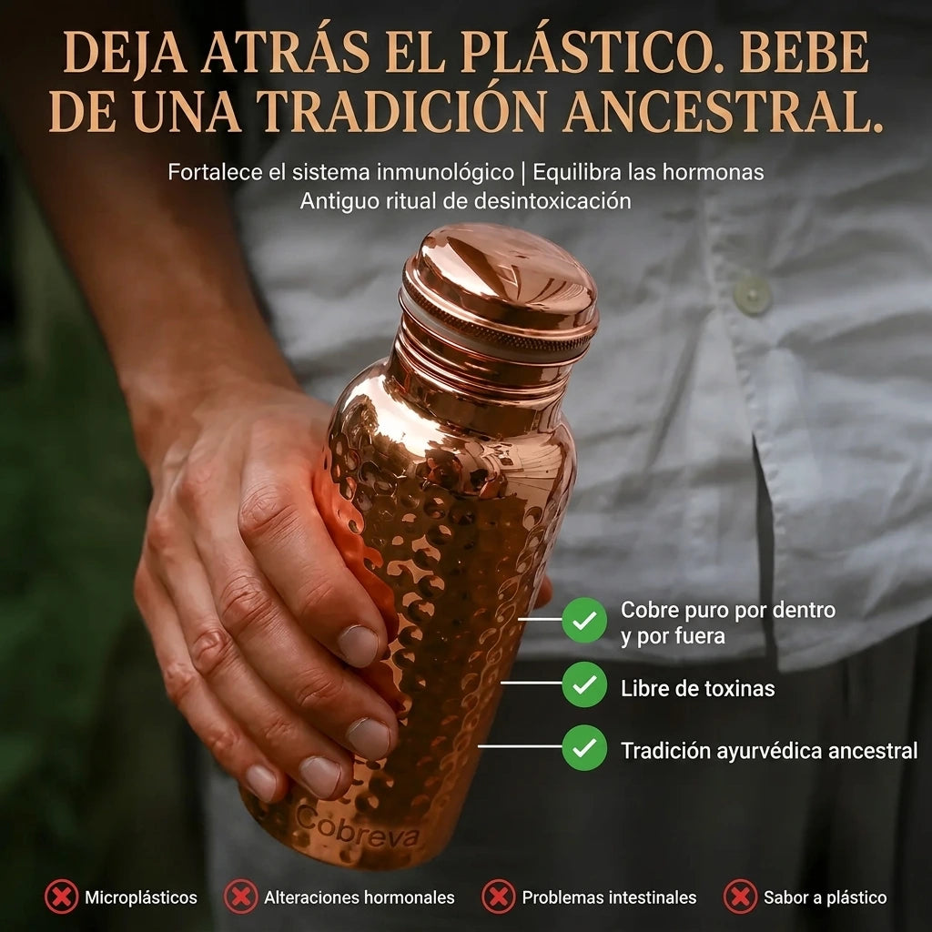 Botella de Cobre – Cobreva™ | Agua Purificada Naturalmente, Sin Plástico