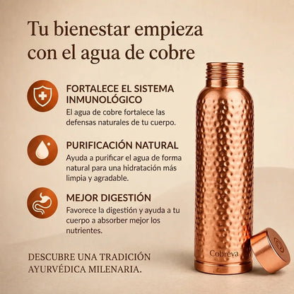 Botella de Cobre – Cobreva™ | Agua Purificada Naturalmente, Sin Plástico