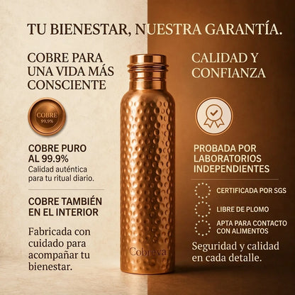 Botella de Cobre – Cobreva™ | Agua Purificada Naturalmente, Sin Plástico